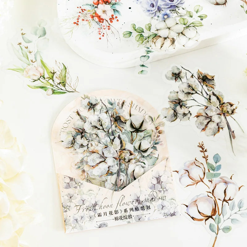 20-Piece Plant Themed DIY Decorative Scrapbook Stickers