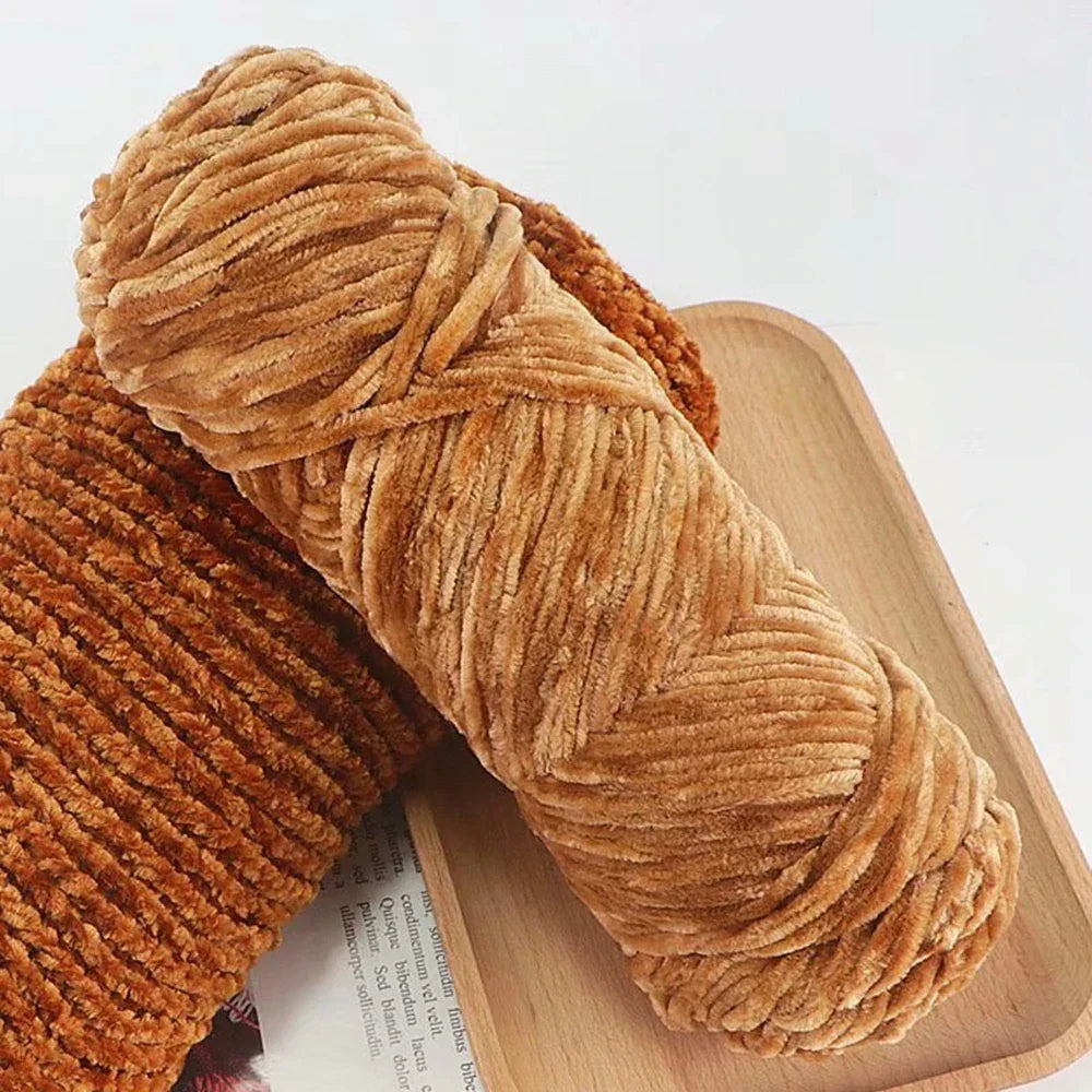 95g Chenille Soft Velvet Yarn For Crochet