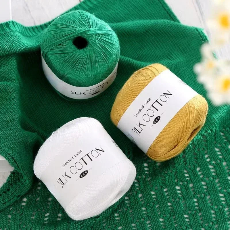 50g Silk Lace Cotton Milk Crochet Yarn