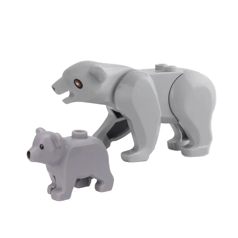 Farm Zoo Animal Building Blocks Educational Set
