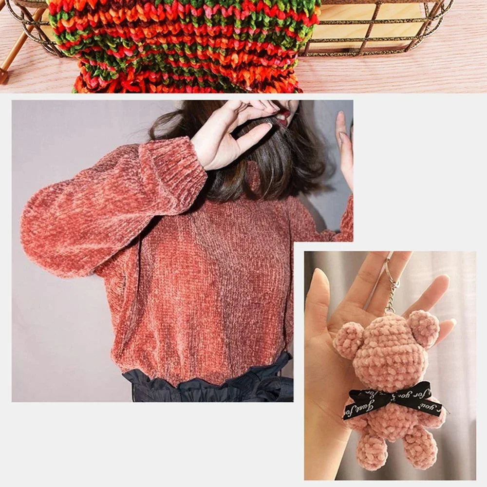 95g Chenille Soft Velvet Yarn For Crochet