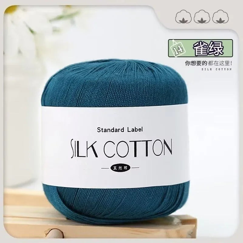 50g Silk Lace Cotton Milk Crochet Yarn