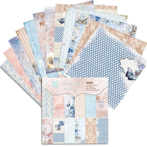 Floral Craft Paper Pad 24 Sheets 6-Inch