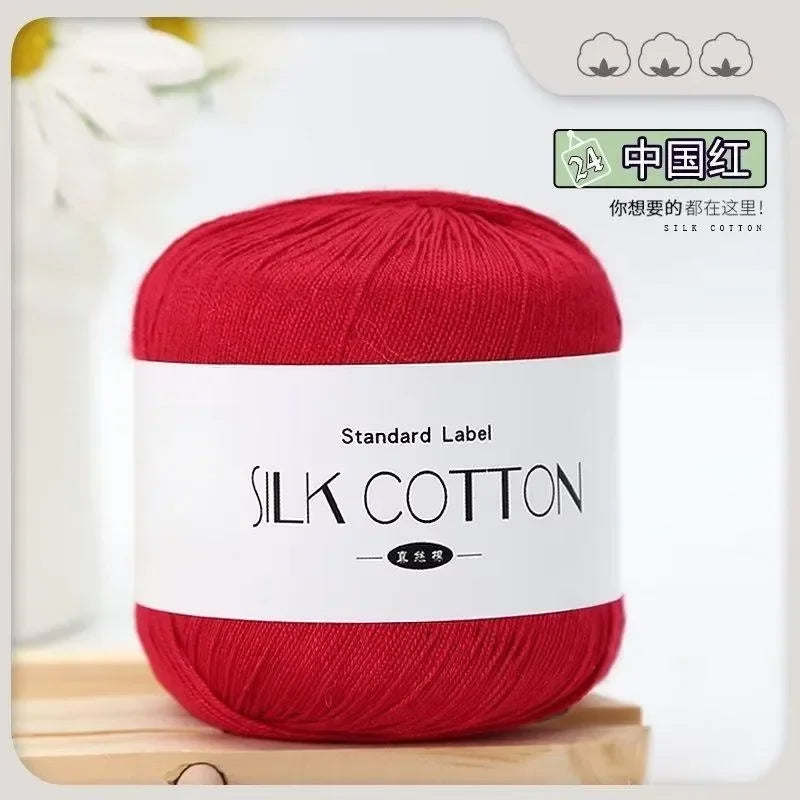 50g Silk Lace Cotton Milk Crochet Yarn