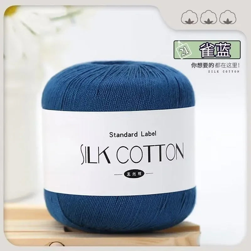 50g Silk Lace Cotton Milk Crochet Yarn