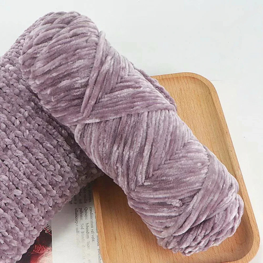 95g Chenille Soft Velvet Yarn For Crochet