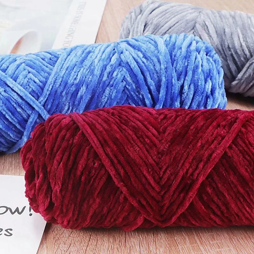 95g Chenille Soft Velvet Yarn For Crochet