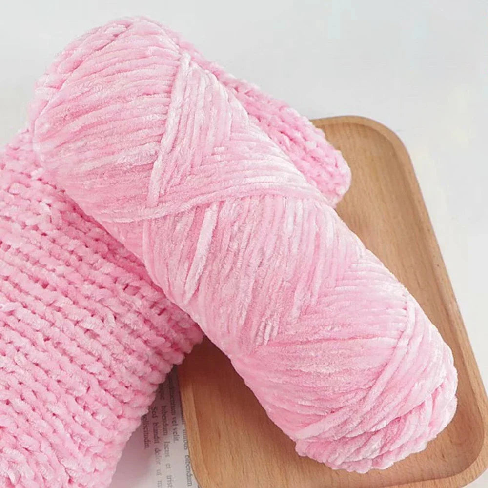 95g Chenille Soft Velvet Yarn For Crochet