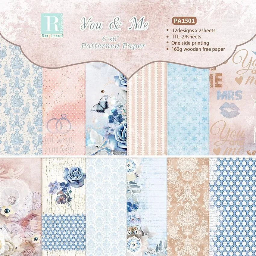 Floral Craft Paper Pad 24 Sheets 6-Inch