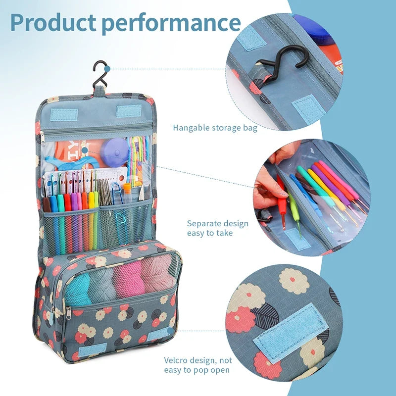 Crochet Hook Set With Knitting Accessories Bag