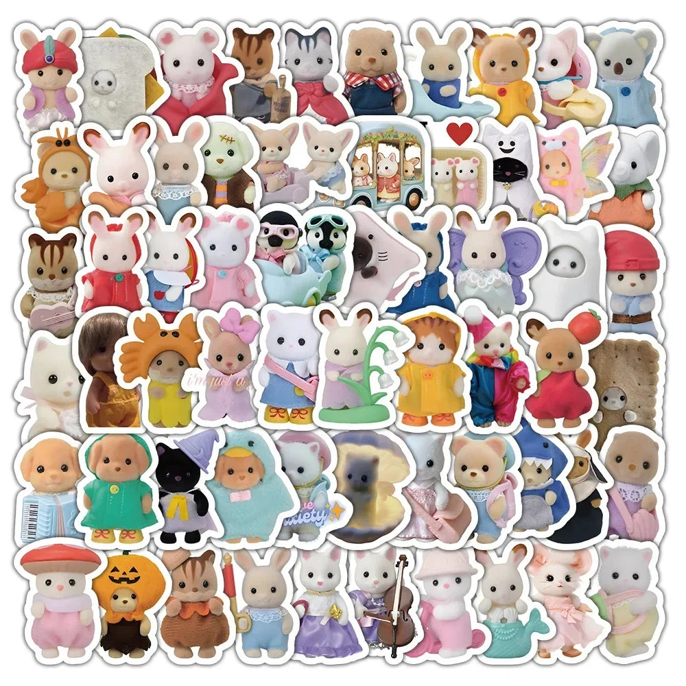 Calico Critters Waterproof Stickers For Laptop Scrapbook Decoration