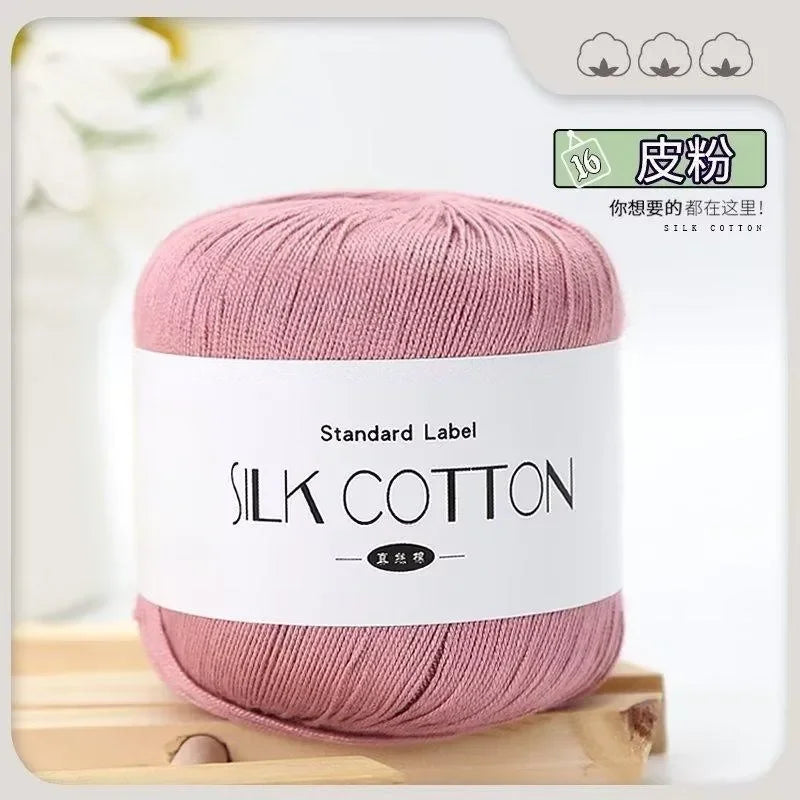 50g Silk Lace Cotton Milk Crochet Yarn