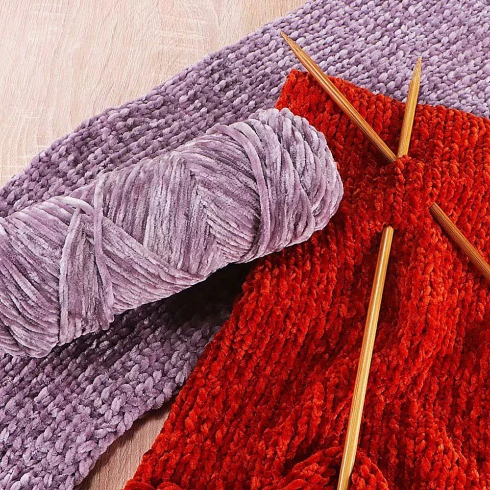 95g Chenille Soft Velvet Yarn For Crochet