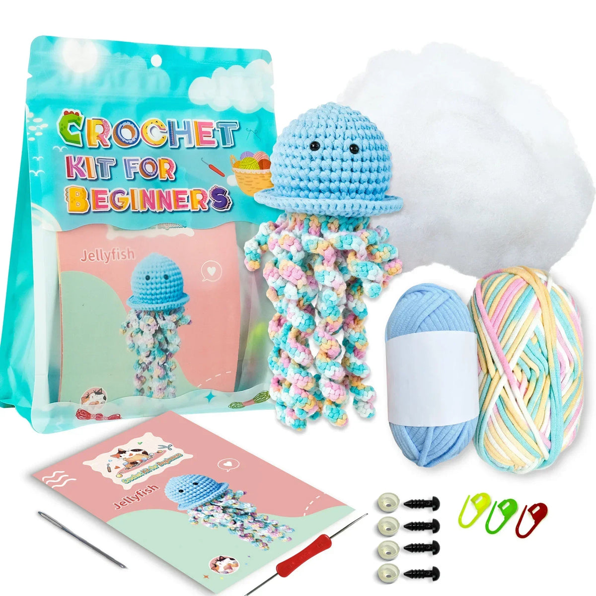 Kawaii Jellyfish Crochet Kit For Beginners DIY Craft