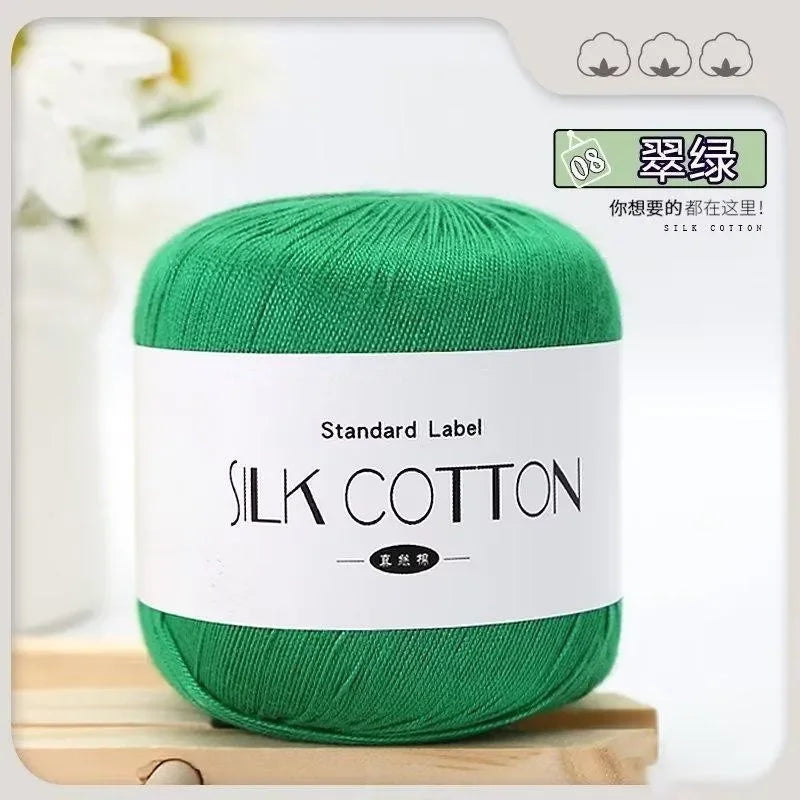 50g Silk Lace Cotton Milk Crochet Yarn