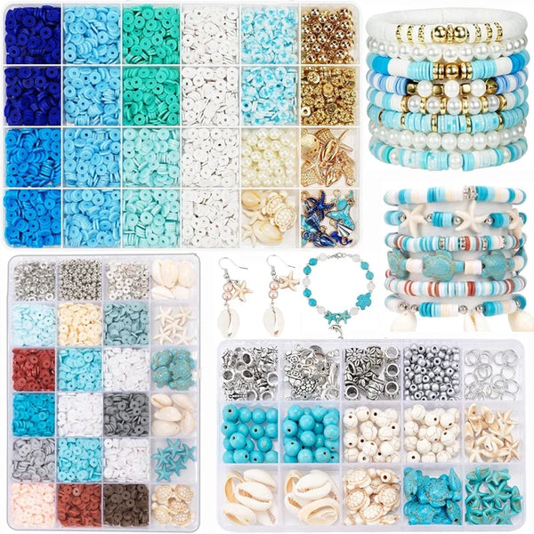 Ocean Summer Friendship Bracelet DIY Clay Bead Kit