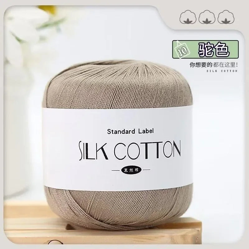 50g Silk Lace Cotton Milk Crochet Yarn