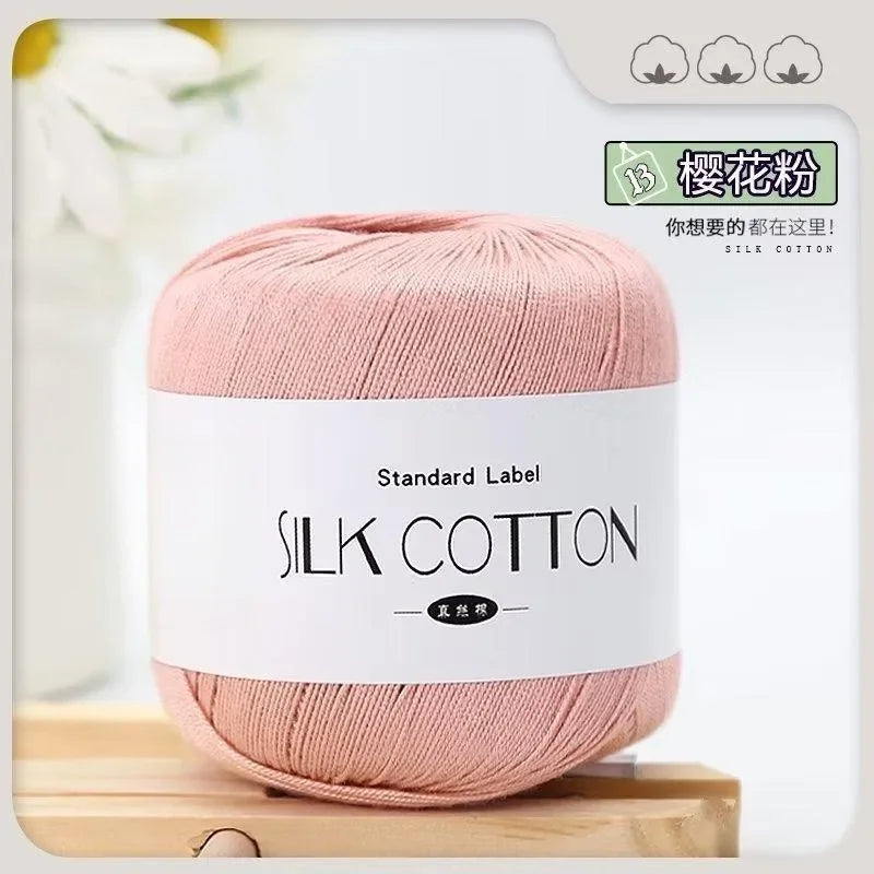 50g Silk Lace Cotton Milk Crochet Yarn