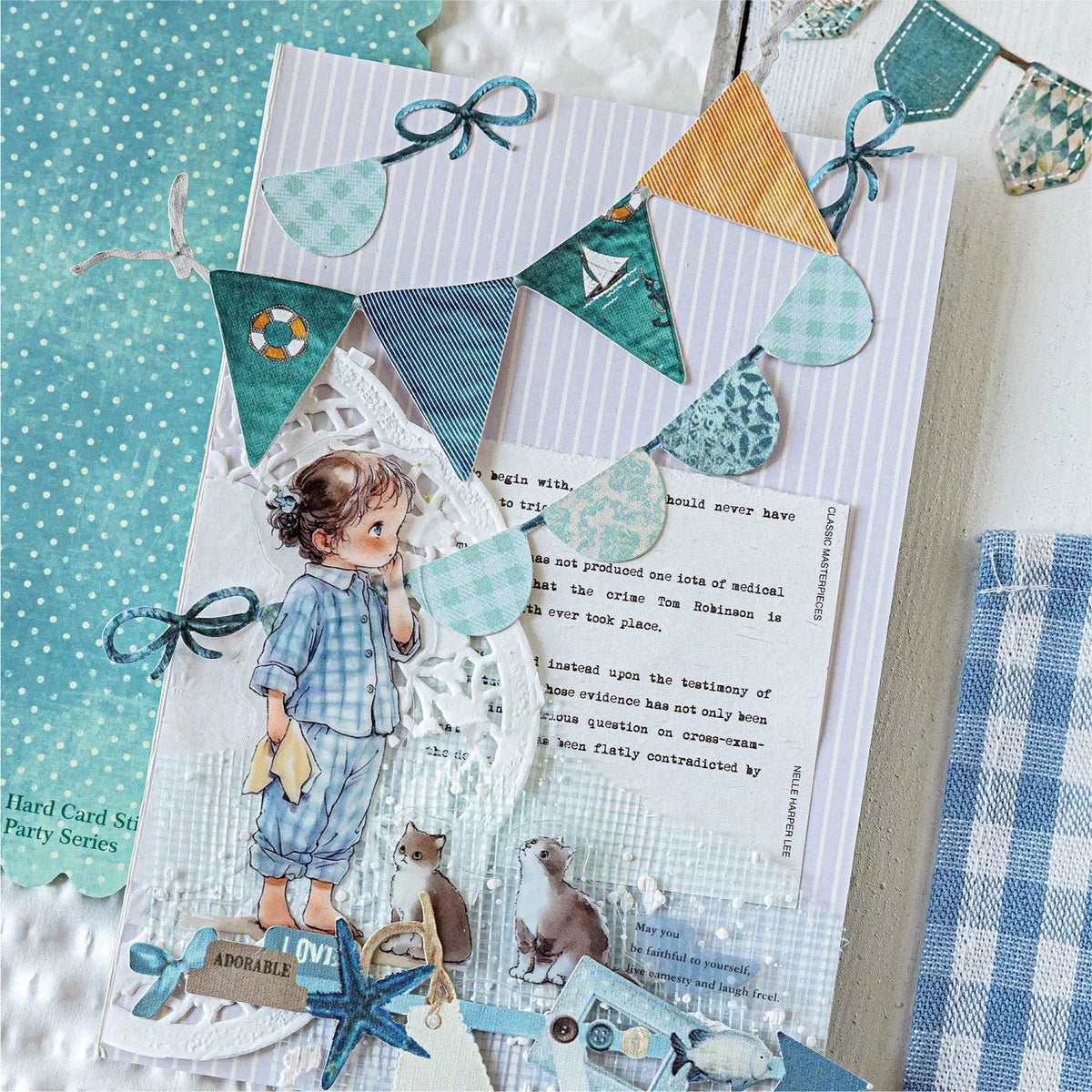 10-Piece Vintage Festival Landscape Scrapbook Sticker Pack