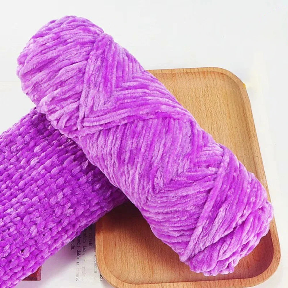 95g Chenille Soft Velvet Yarn For Crochet