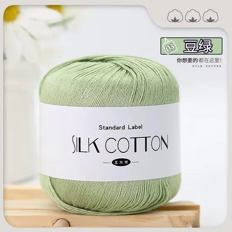 50g Silk Lace Cotton Milk Crochet Yarn