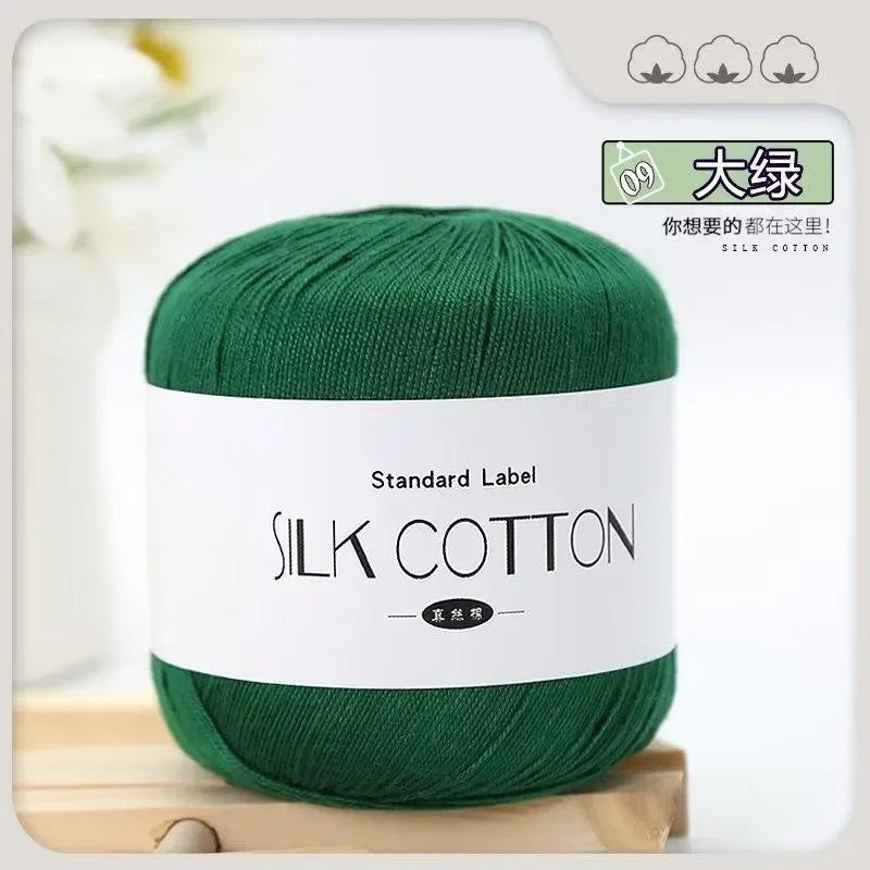 50g Silk Lace Cotton Milk Crochet Yarn