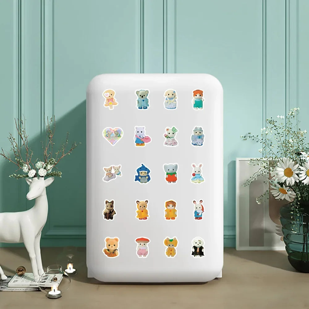 Calico Critters Waterproof Stickers For Laptop Scrapbook Decoration