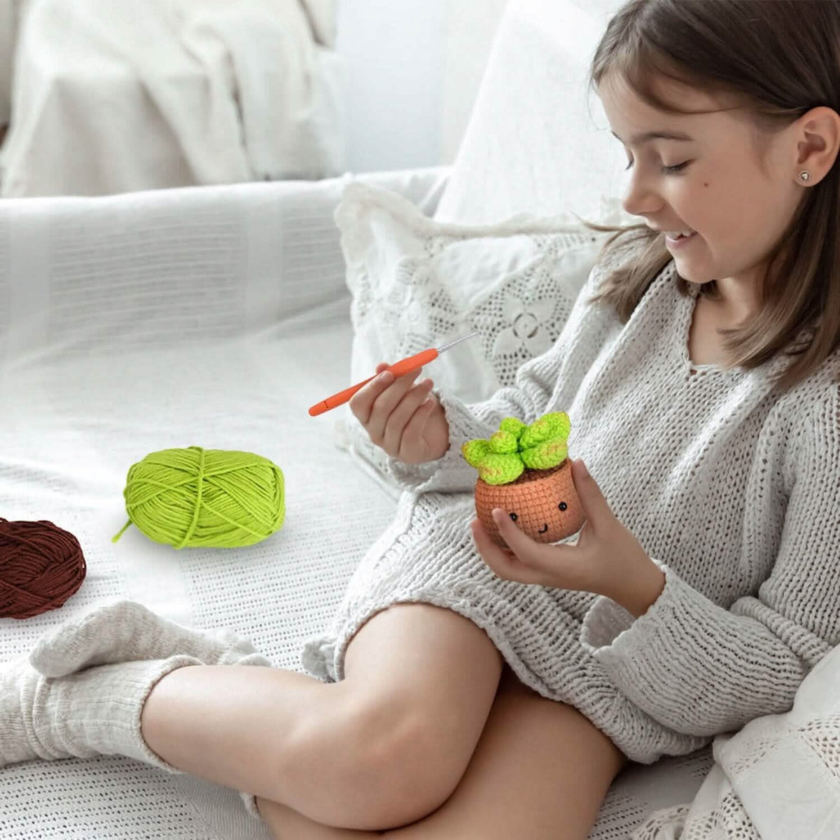 Crochet Kit For Beginners DIY Knitting Supplies