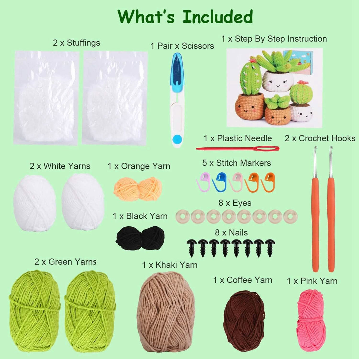 Crochet Kit For Beginners DIY Knitting Supplies