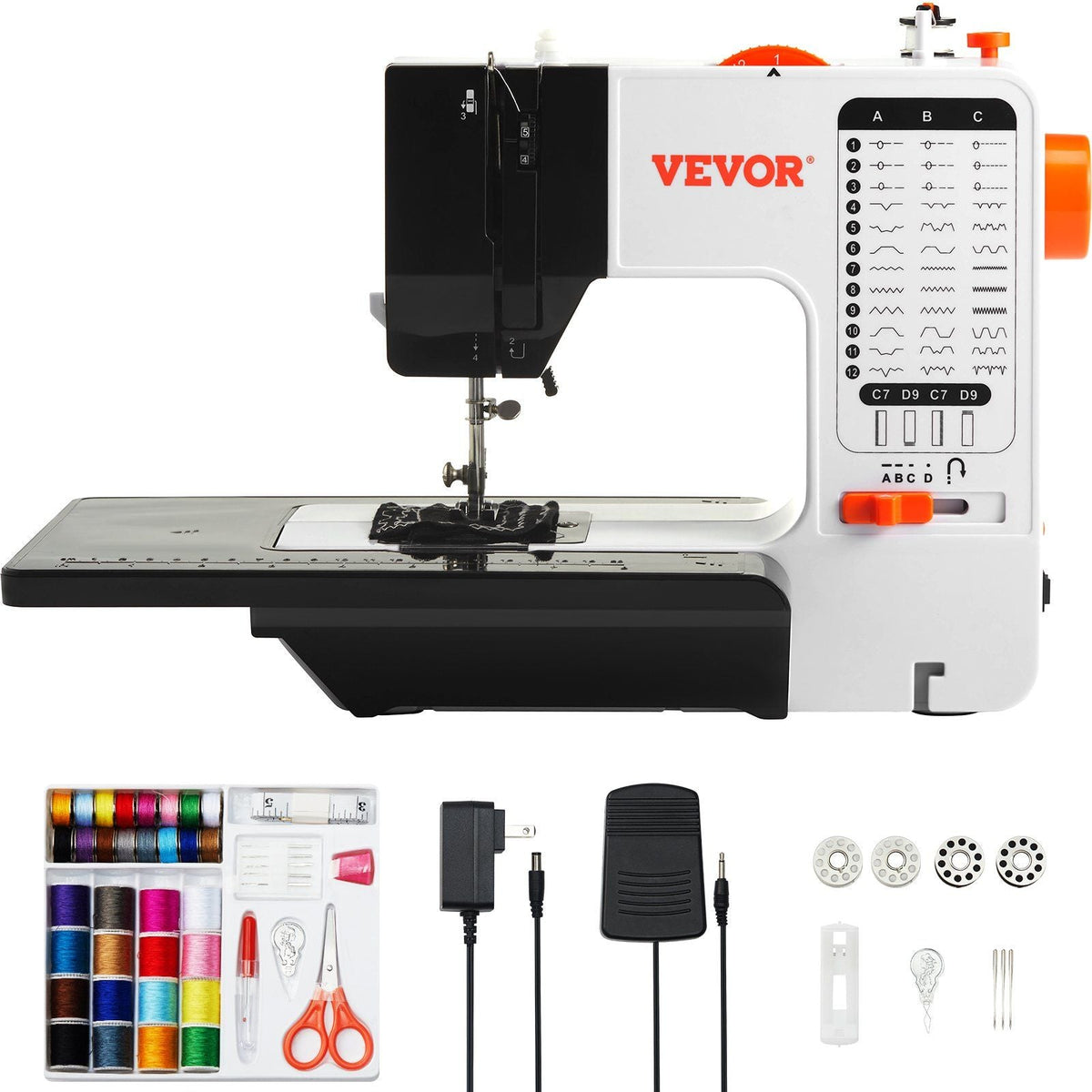 Sewing Machine With 38 Stitches Extension Table Pedal