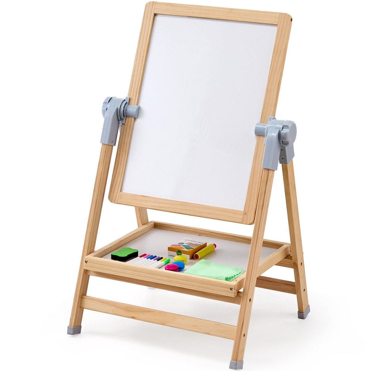 2-In-1 Kids Double-Sided Wooden Magnetic Art Easel
