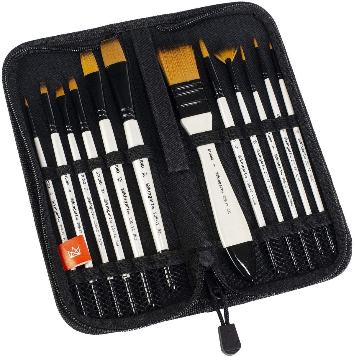 Studio Gold Nylon Brush Set For Acrylic Watercolor